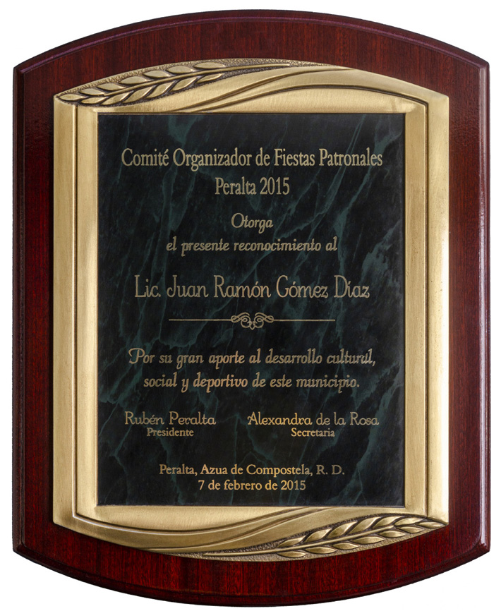 PLACA LÍNEA CLÁSICA PLUMAS